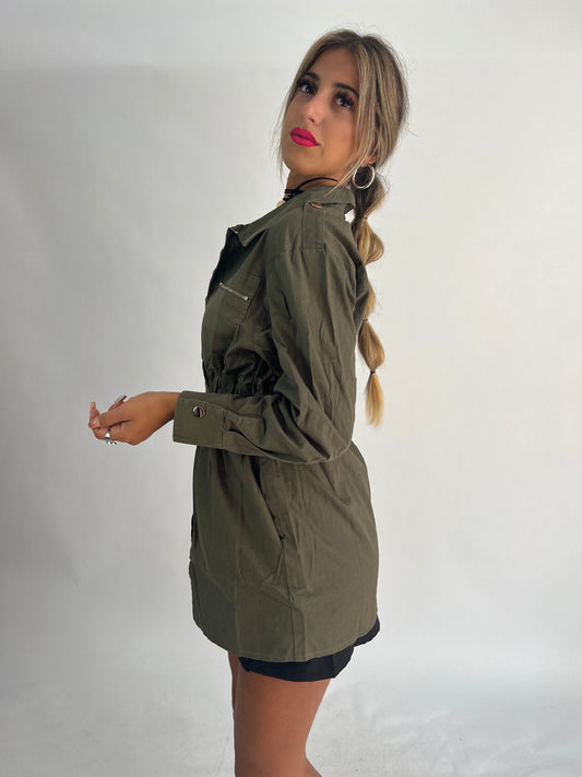 Giacca military con zip